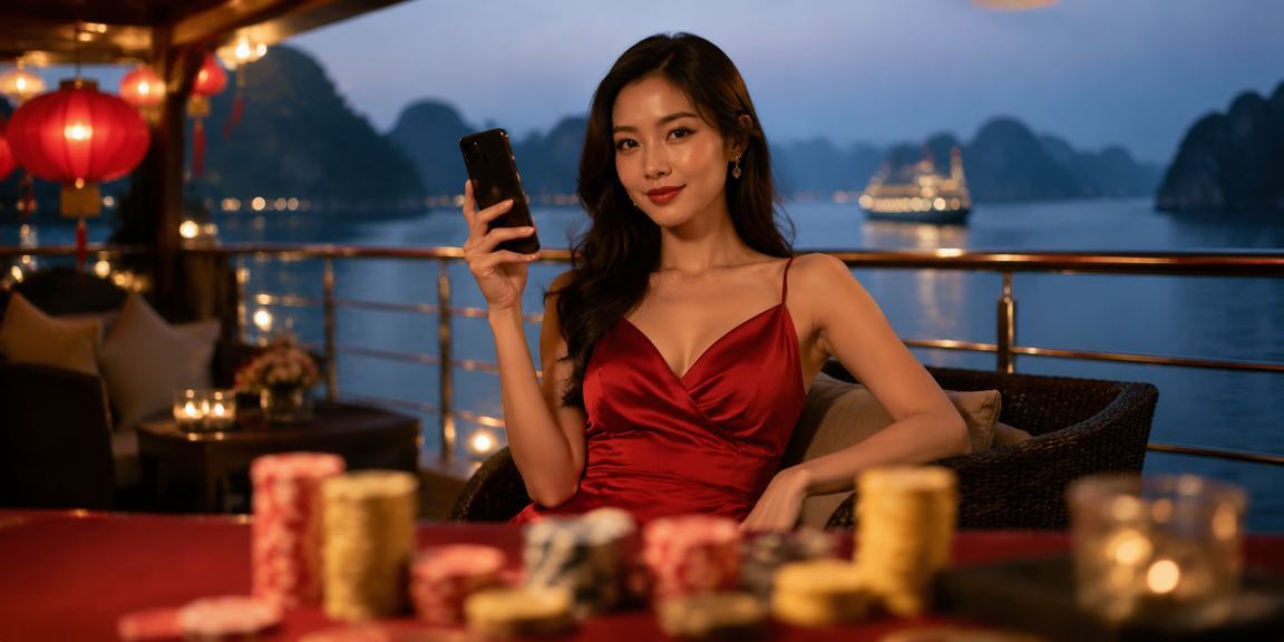 Người dùng theo dõi kèo thể thao trực tuyến tại lễ hội Hạ Long trên điện thoại